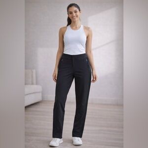 Athleta Black Leggings with Zippered Pockets | Size 6